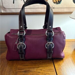 Coach Chelsea Purple Leather Satchel